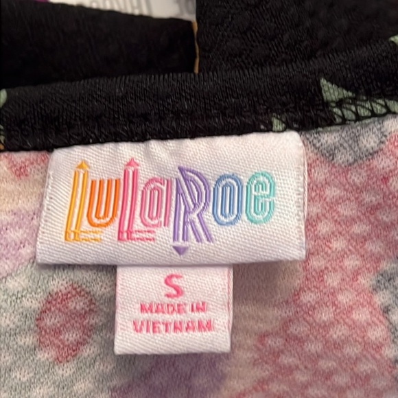 NWT LuLaRoe Amelia Dress Black with Multi-color Floral Design Size Small - Picture 9 of 10